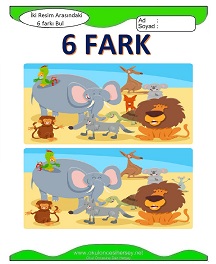 İki Resim Arasındaki Farkı Bul Etkinliği
